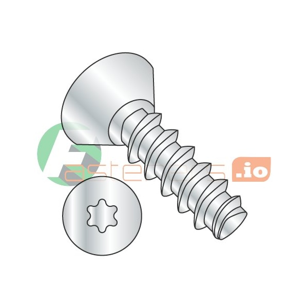 Newport Fasteners Thread Forming Screw, #8 x 3/8 in, Zinc Plated Steel Flat Head Torx Drive, 10000 PK 730409 - main